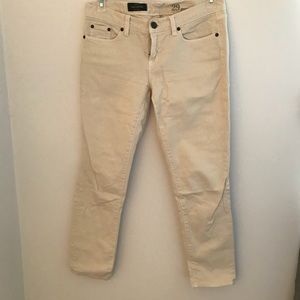 Tan J. Crew toothpick jeans